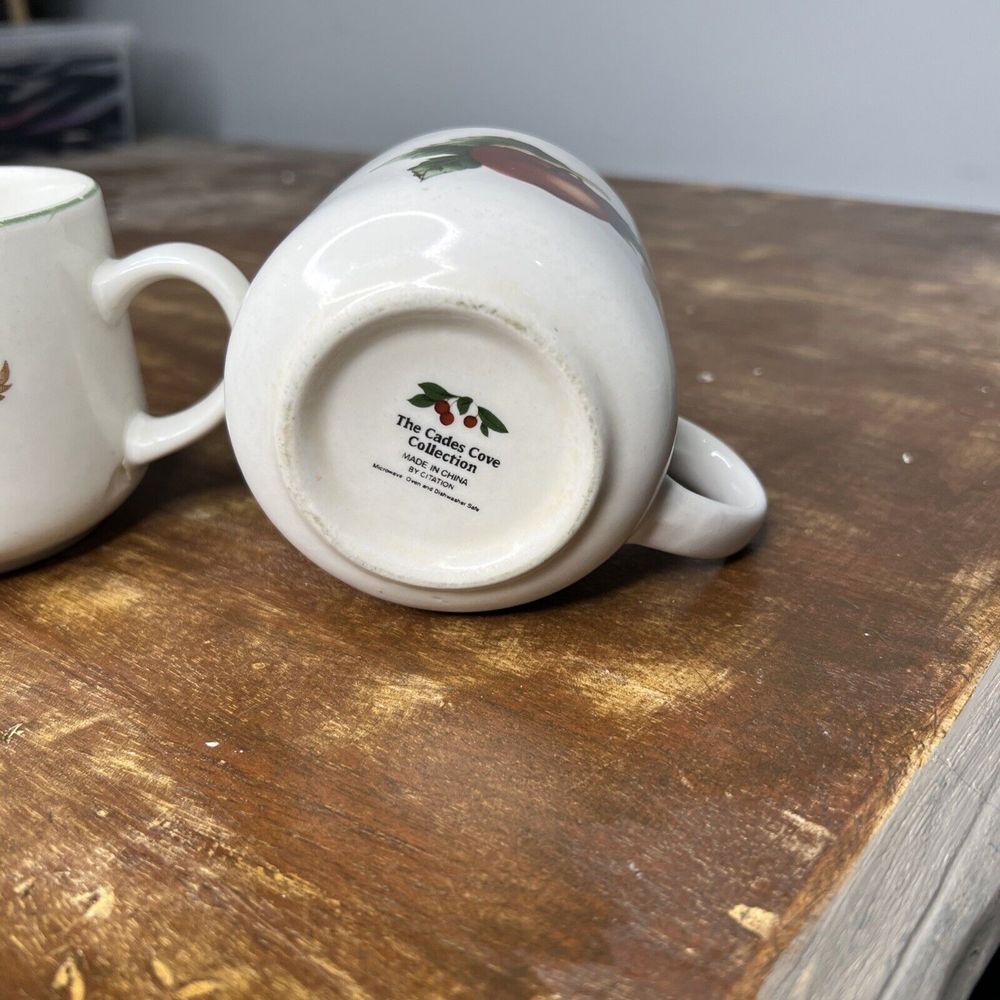 The Cades‎ Cove Collection by Citation 1 Coffee Tea Cup Mug Apples Cherries - Picture 8 of 8